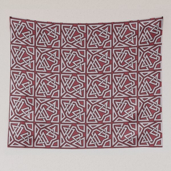 Item preview, Broken Glass Geometric Pattern – Fuchsia and Grey designed and sold by Tarjiart.