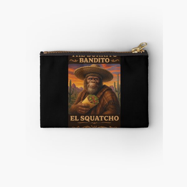 Item preview, Funny Bigfoot Burrito Bandit in Mexican Desert Sunset – El Squatcho Meme Art designed and sold by love3617.