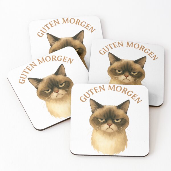 Item preview, Guten Morgen Grumpy Cat – Lustiges Morgenmuffel Design auf Deutsch designed and sold by CritterManiaUK.