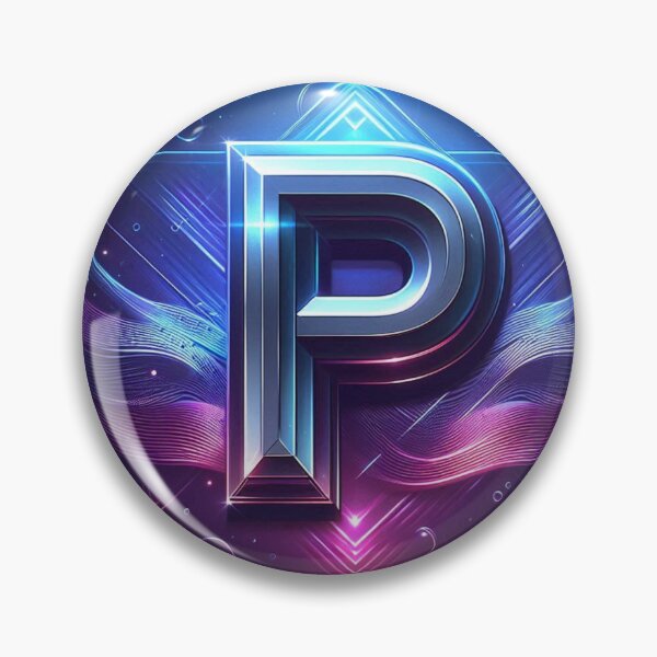 Item preview, Modern 2000s Style Letter P Design #1 – Trendy AI Art Monogram for Names, Fashion, and Personalized Gifts designed and sold by knalpot-design.