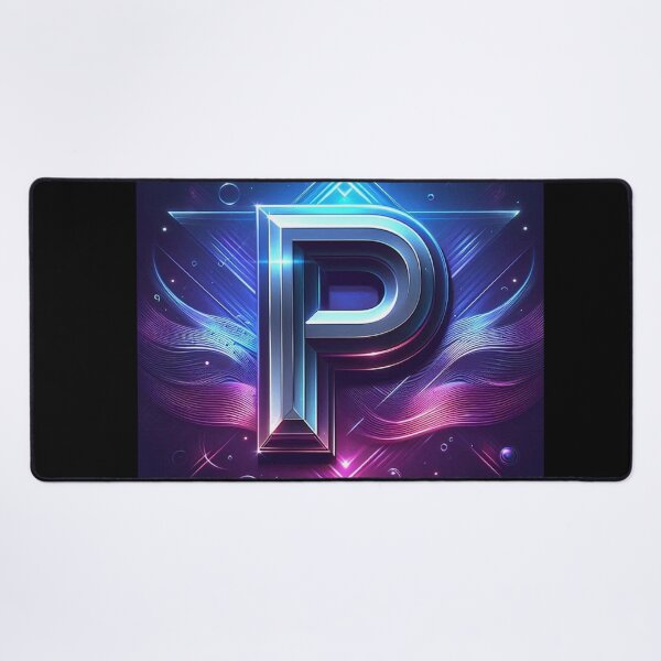 Item preview, Modern 2000s Style Letter P Design #1 – Trendy AI Art Monogram for Names, Fashion, and Personalized Gifts designed and sold by knalpot-design.