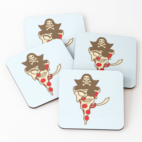 Item preview, Evil Fast Food Pizza Pirate Captain Cool Eye Patch designed and sold by shirt-o-mat.