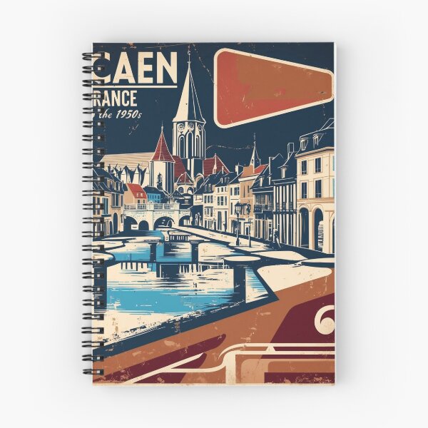 Item preview, Caen France 1950s Vintage Travel Tourism designed and sold by TravelersGems.