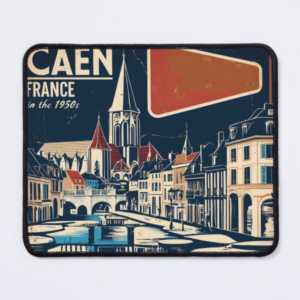 Item preview, Caen France 1950s Vintage Travel Tourism designed and sold by TravelersGems.