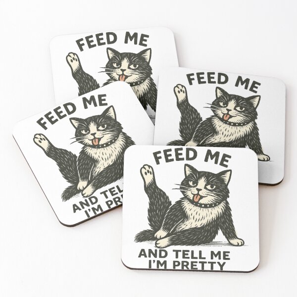 Item preview, Subversive Kitty - Feed Me and Tell Me I'm Pretty designed and sold by OpenArt.