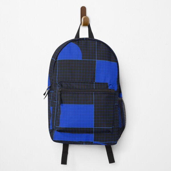 Item preview, Digital Blueprint Geometry – Neon Blue Shapes on Grid Background designed and sold by Zenvo.