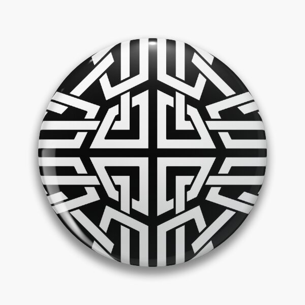 Item preview, Black and White Intertwined Knot Pattern designed and sold by Tarjiart.