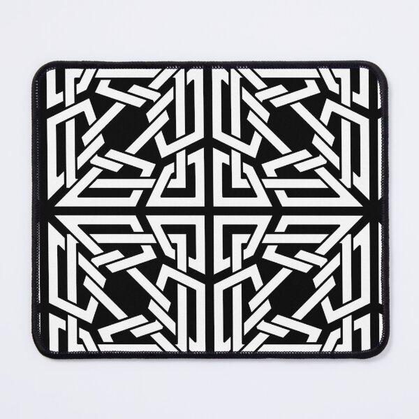 Item preview, Black and White Intertwined Knot Pattern designed and sold by Tarjiart.