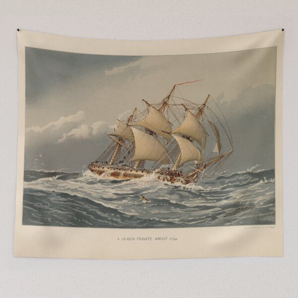 Item preview, Gun Frigate Sailing in Rough Seas 1794 designed and sold by Bruiserstang.