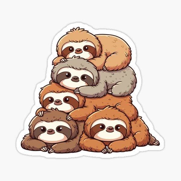 Item preview, sloth stack designed and sold by AnnaArtbyAMNA.