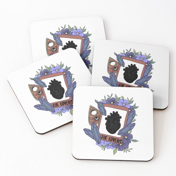 Item preview, Lovers black heart tarot cards designed and sold by waltcrystal.
