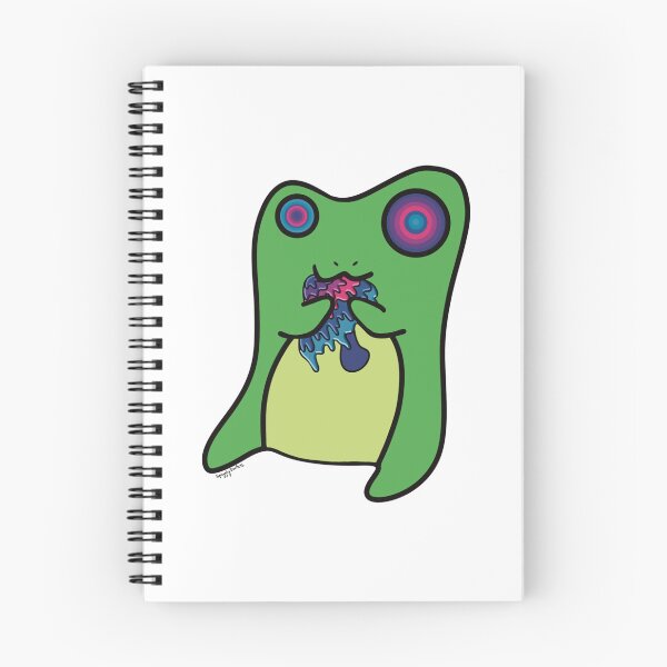 Item preview, Afternoon Snack Psychedelic Mushroom Frog designed and sold by SquigglyDooArts.