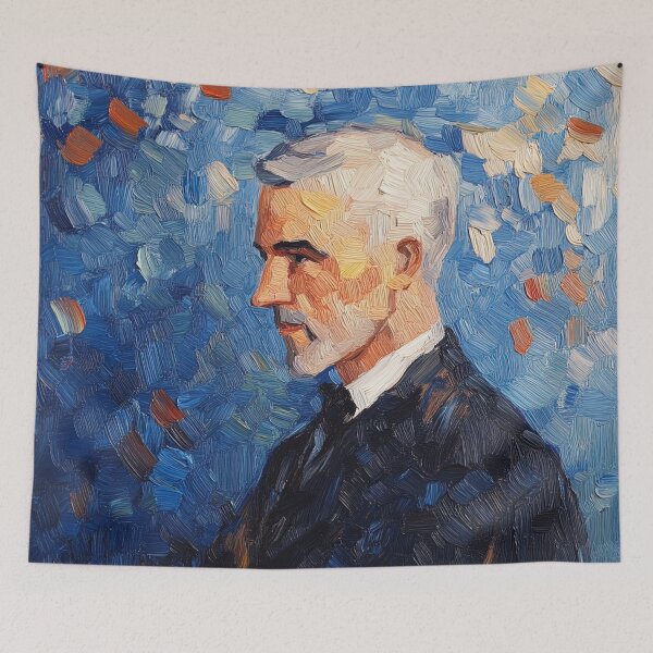 Item preview, Niels Bohr | Post-impressionist painting style designed and sold by ComicsFactory.