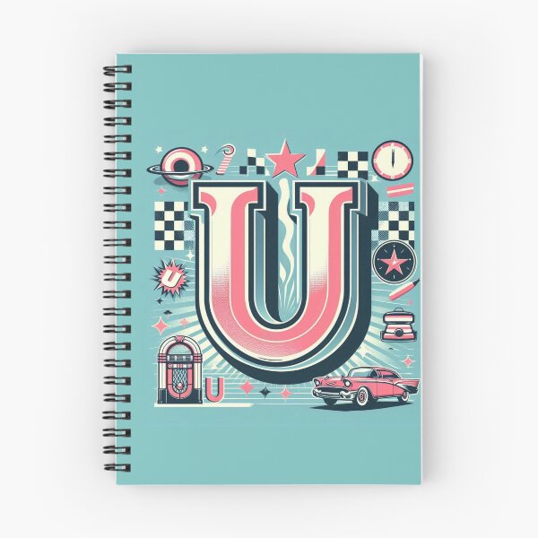 Item preview, Retro 60s Style Letter U Design – Groovy AI Monogram Art for Names, Fashion, Accessories & Personalized Gifts designed and sold by knalpot-design.