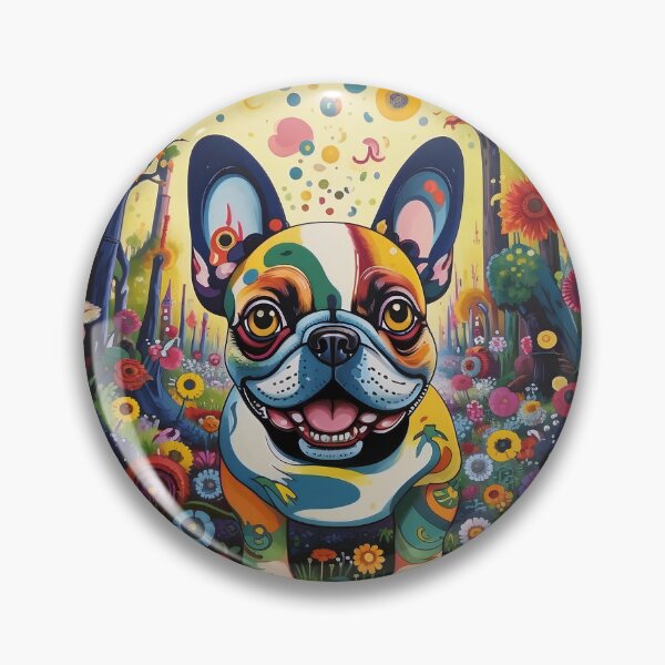 Item preview, A dog of the Bulldog breed among exotic flowers. designed and sold by Natalia-Vlad.