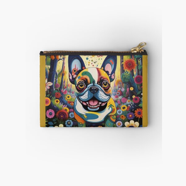 Item preview, A dog of the Bulldog breed among exotic flowers. designed and sold by Natalia-Vlad.
