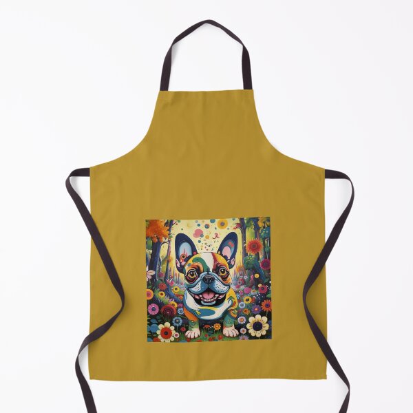 Item preview, A dog of the Bulldog breed among exotic flowers. designed and sold by Natalia-Vlad.