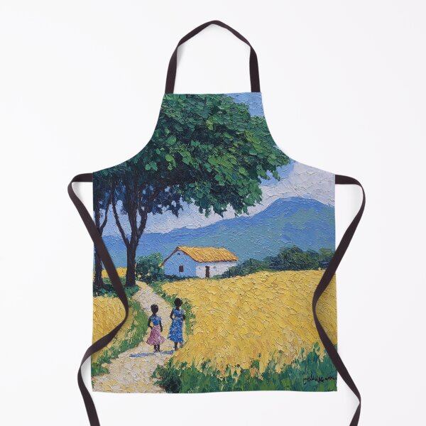 Item preview, Nigeria landscape | Post-impressionist painting style designed and sold by ComicsFactory.