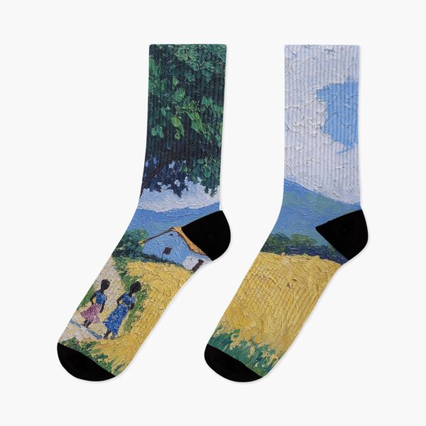 Item preview, Nigeria landscape | Post-impressionist painting style designed and sold by ComicsFactory.