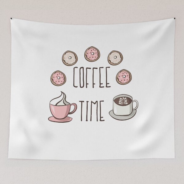 Item preview, Cute Coffee Time Design with Donuts Foam and Latte Art designed and sold by Andrewkgolf.