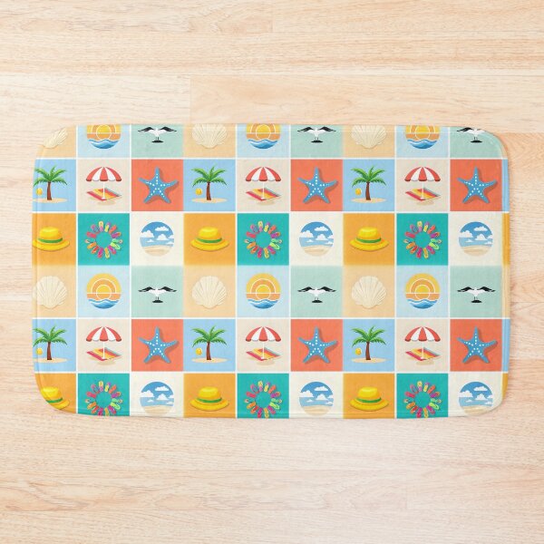 Item preview, 3x3 Beach Pattern Design designed and sold by PrintandJoy.