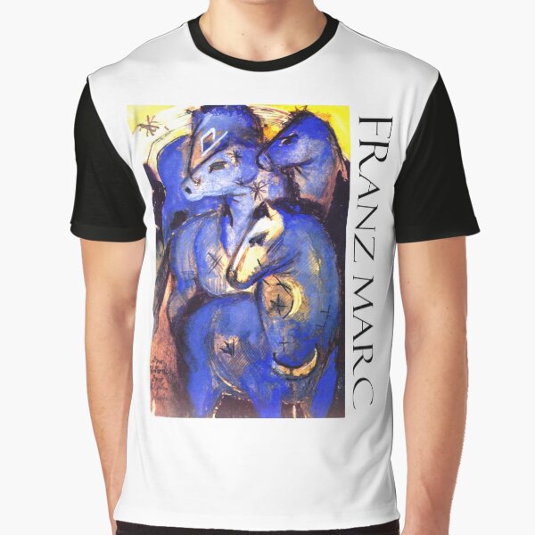 Aperçu de l'œuvre Franz Marc - Chevaux Bleus créée et vendue par Chunga.