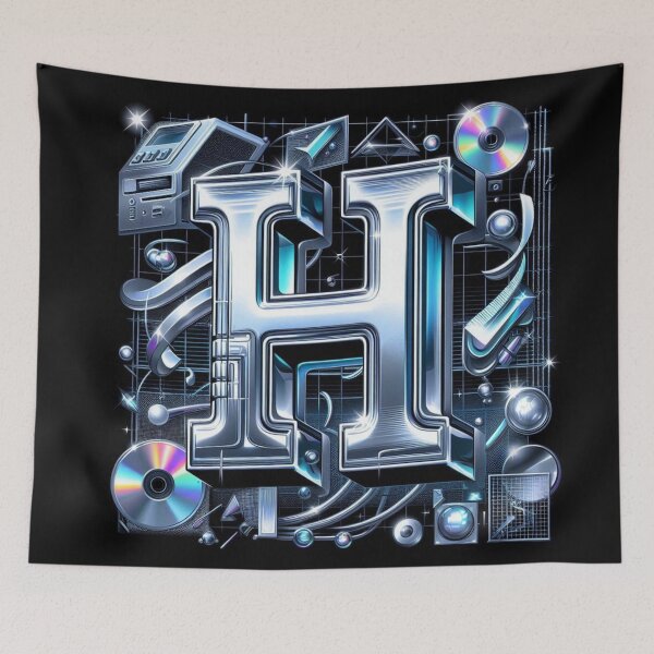 Item preview, Modern 2010s Style Letter H Design – Minimalist AI Monogram Art for Names, Fashion, Accessories & Custom Gifts designed and sold by knalpot-design.