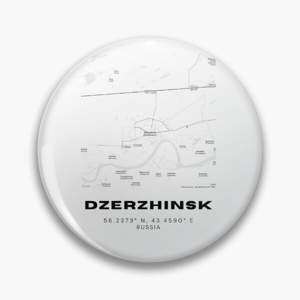 Item preview, Dzerzhinsk Map Print – Clean Modern Russia Poster designed and sold by RM-Journey.
