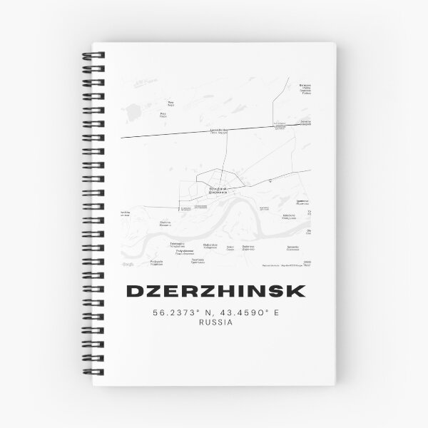 Item preview, Dzerzhinsk Map Print – Clean Modern Russia Poster designed and sold by RM-Journey.