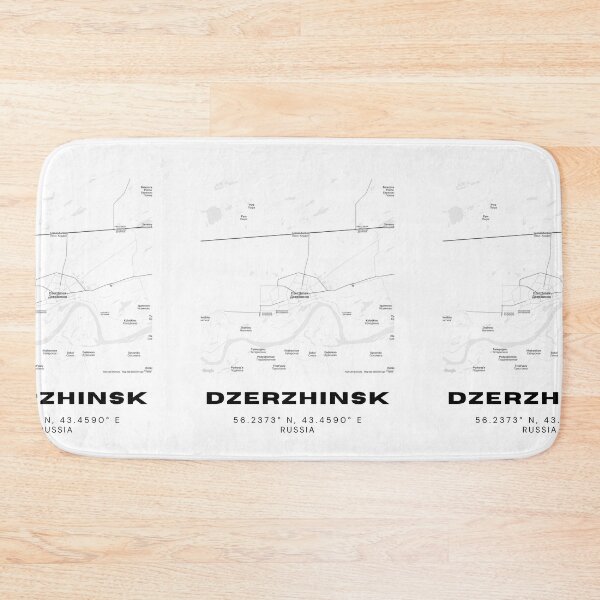 Item preview, Dzerzhinsk Map Print – Clean Modern Russia Poster designed and sold by RM-Journey.
