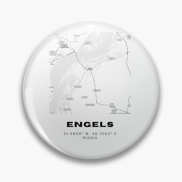 Item preview, Engels Map Poster – Minimalist Russia City Wall Art designed and sold by RM-Journey.