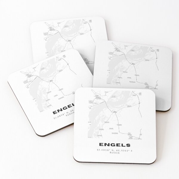 Item preview, Engels Map Poster – Minimalist Russia City Wall Art designed and sold by RM-Journey.
