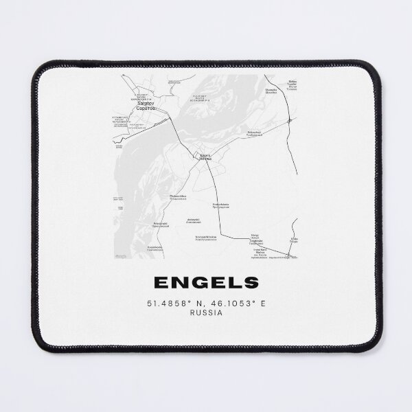 Item preview, Engels Map Poster – Minimalist Russia City Wall Art designed and sold by RM-Journey.