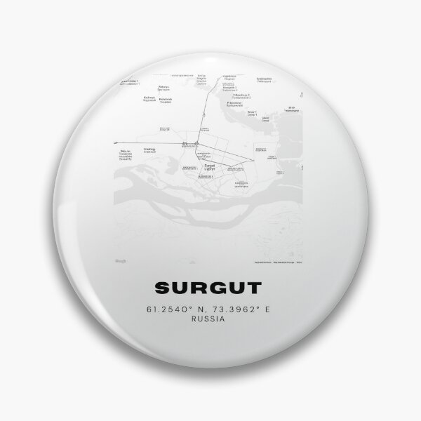 Item preview, Surgut City Map – Clean and Stylish Russia Poster designed and sold by RM-Journey.