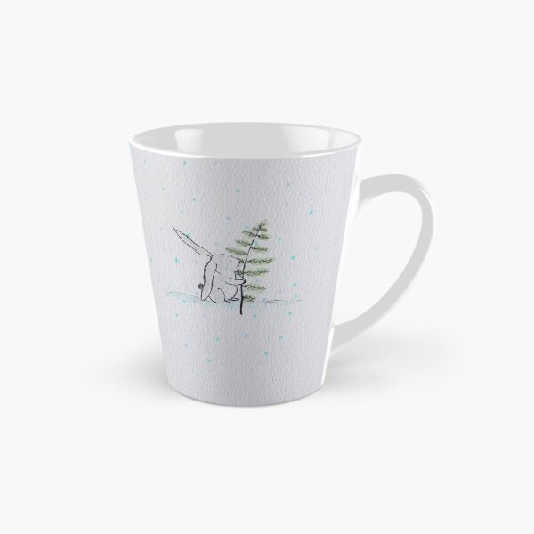 Item preview, Cute Bunny in Snow with Pine Branch | Seasonal Art designed and sold by AngelaMarieArt.