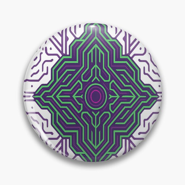 Item preview, Neon Circuit Fractal Mandala designed and sold by Jeegerverd.
