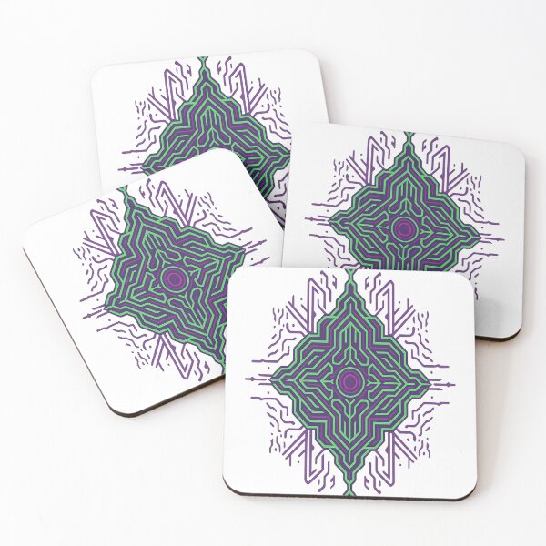 Item preview, Neon Circuit Fractal Mandala designed and sold by Jeegerverd.