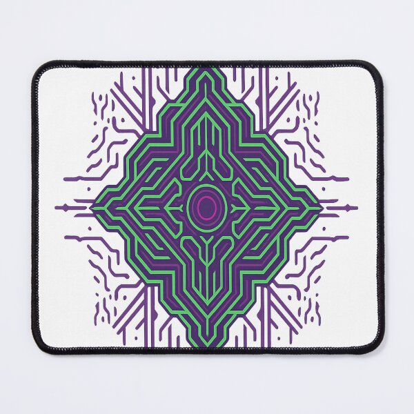 Item preview, Neon Circuit Fractal Mandala designed and sold by Jeegerverd.