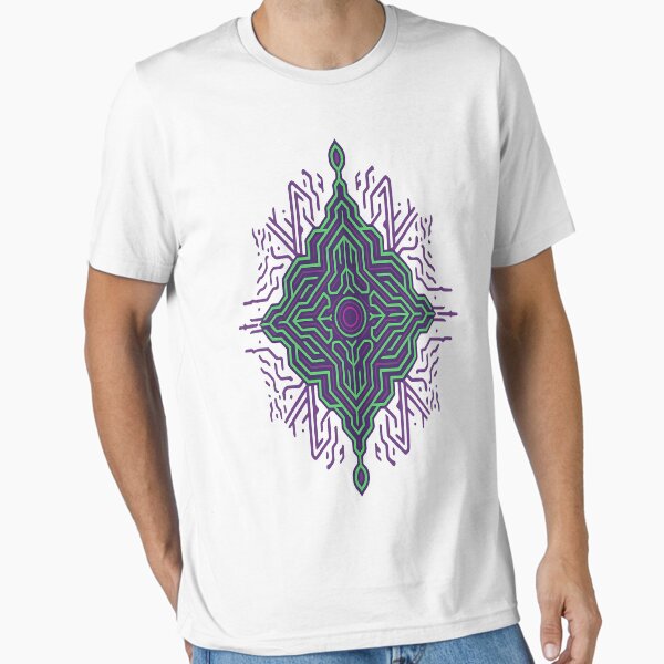 Item preview, Neon Circuit Fractal Mandala designed and sold by Jeegerverd.