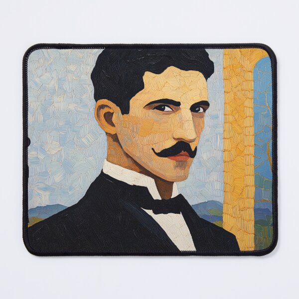 Item preview, Nikola Tesla | Post-impressionist painting style designed and sold by ComicsFactory.