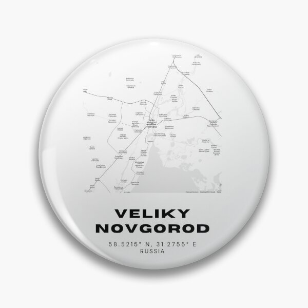 Item preview, Veliky Novgorod Russia Map – Minimalist Historical City Print designed and sold by RM-Journey.