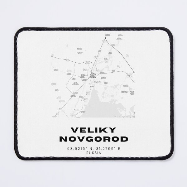 Item preview, Veliky Novgorod Russia Map – Minimalist Historical City Print designed and sold by RM-Journey.
