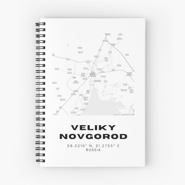 Item preview, Veliky Novgorod Russia Map – Minimalist Historical City Print designed and sold by RM-Journey.