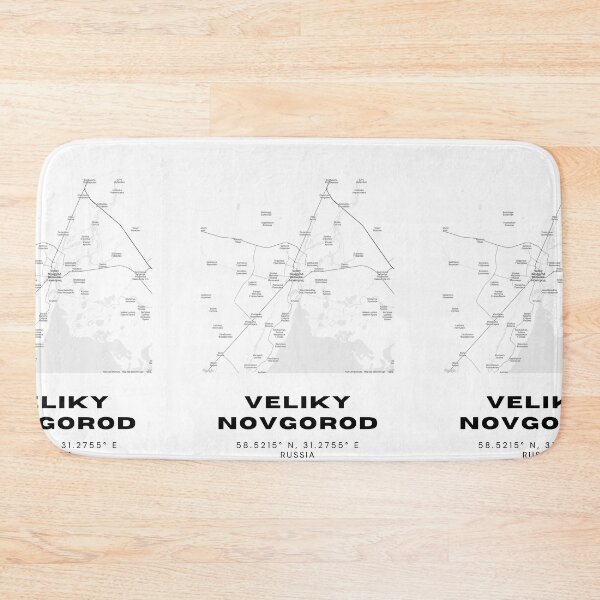 Item preview, Veliky Novgorod Russia Map – Minimalist Historical City Print designed and sold by RM-Journey.