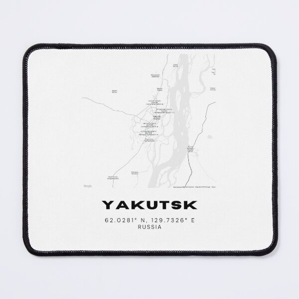 Item preview, Yakutsk Russia Map – Minimalist Arctic City Print designed and sold by RM-Journey.