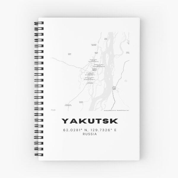 Item preview, Yakutsk Russia Map – Minimalist Arctic City Print designed and sold by RM-Journey.