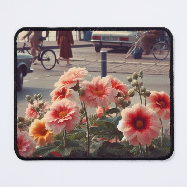 Item preview, 1980s Bremerhaven – AI Black and White Artwork with Floral Focus for Clothing and Accessories for Plant Lovers designed and sold by knalpot-design.