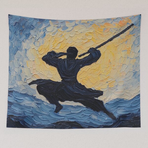 Item preview, Ninjutsu fighter | Post-impressionist painting style designed and sold by ComicsFactory.