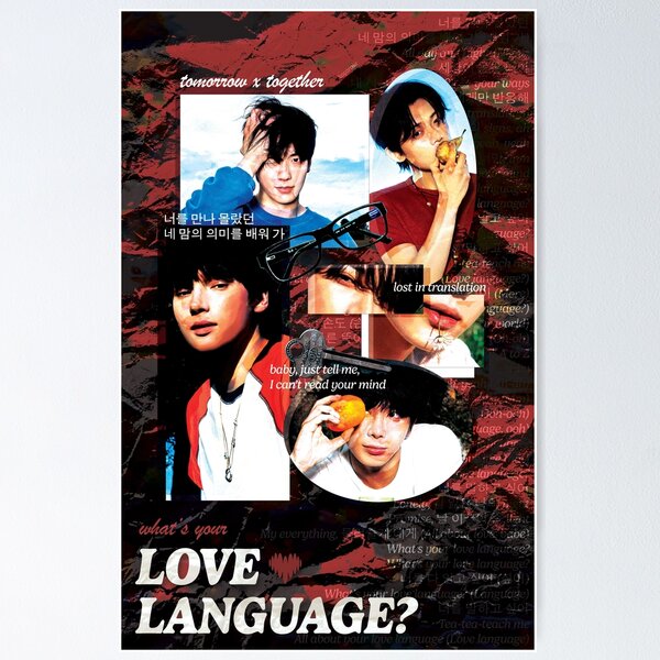 Item preview, tomorrow x together "love language" poster designed and sold by kayzrose.