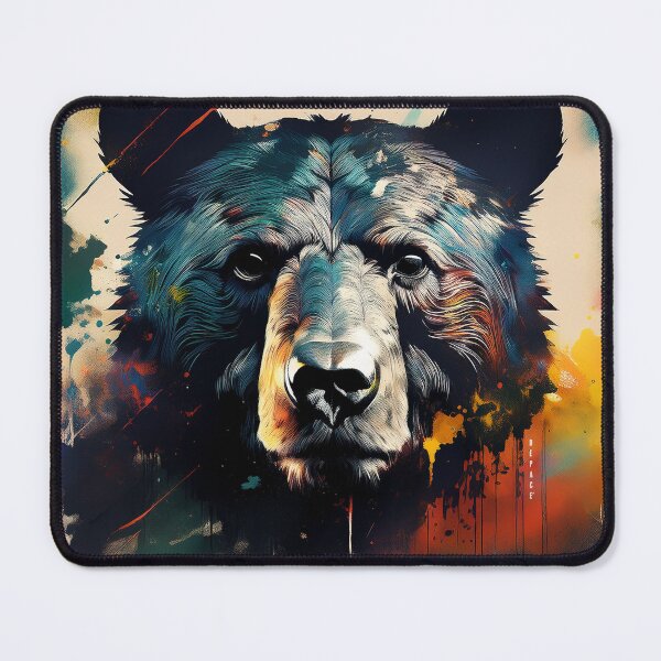 Item preview, Transcendent Black Bear Portrait, Distressed Layers & Timeless Mystery - dePace' designed and sold by mrpropcake.